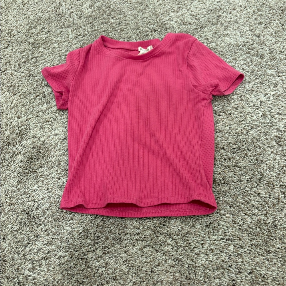 Bozzolo Pink Crop Top Short Sleeve